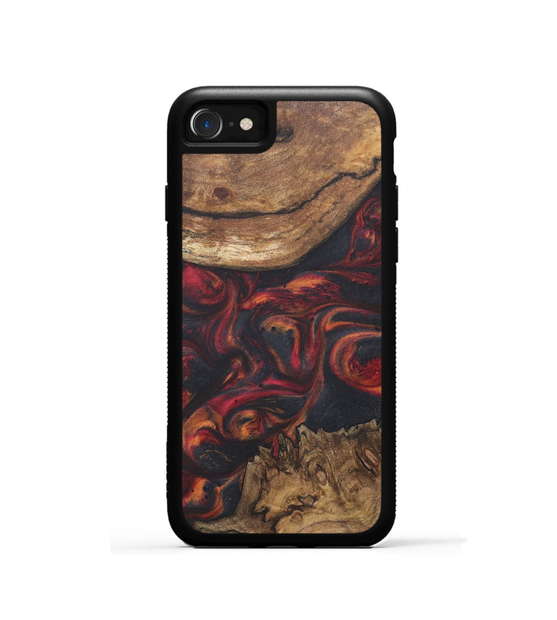 iPhone SE Wood+Resin Phone Case - Rhett (Red, 718656)