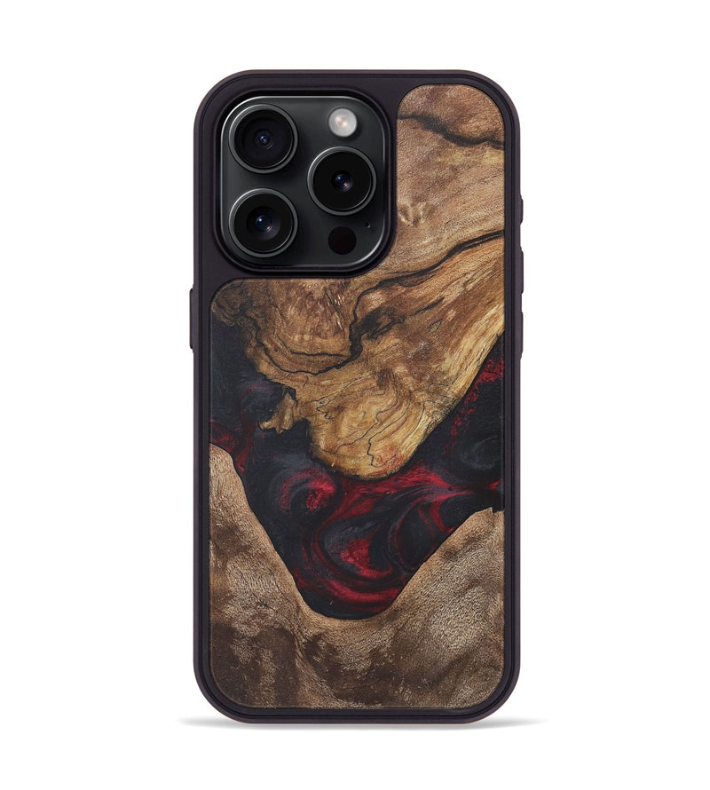 iPhone 15 Pro Wood+Resin Phone Case - Crew (Red, 718659)