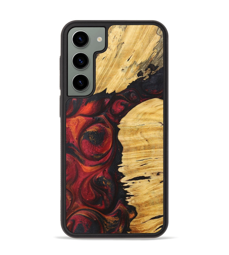 Galaxy S23 Plus Wood+Resin Phone Case - Dena (Red, 718662)