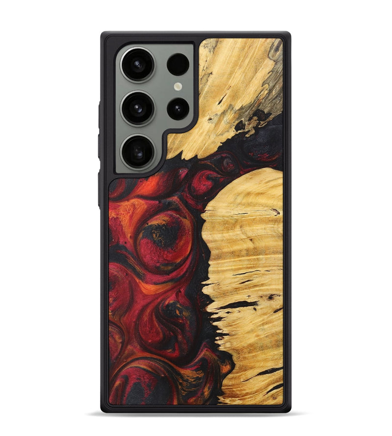 Galaxy S24 Ultra Wood+Resin Phone Case - Dena (Red, 718662)