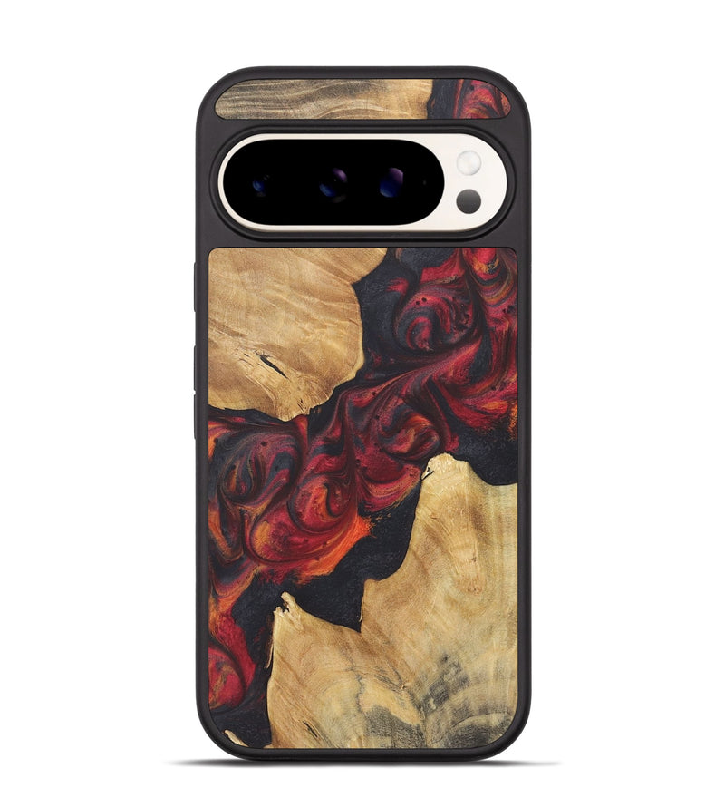 Pixel 9 Pro Wood+Resin Phone Case - Kayleigh (Red, 718664)