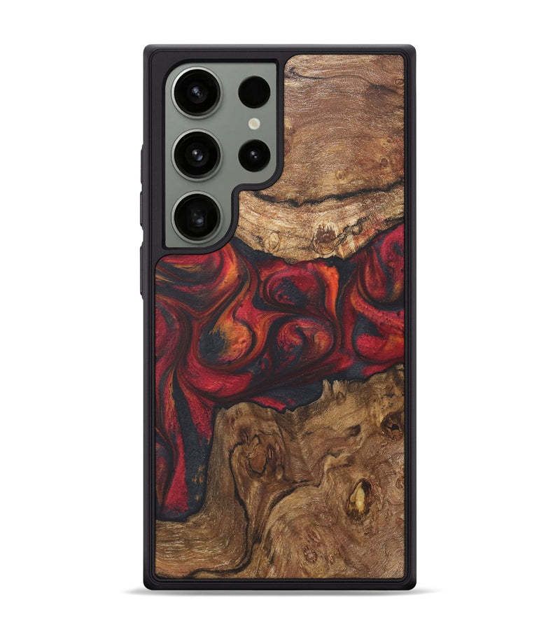 Galaxy S24 Ultra Wood+Resin Phone Case - Jocelyn (Red, 718665)