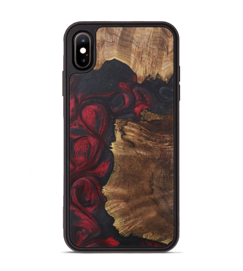 iPhone Xs Max Wood+Resin Phone Case - Ryan (Red, 718668)