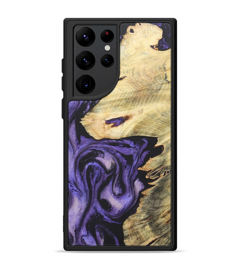 Galaxy S22 Ultra Wood+Resin Phone Case - Eden (Purple, 718670)