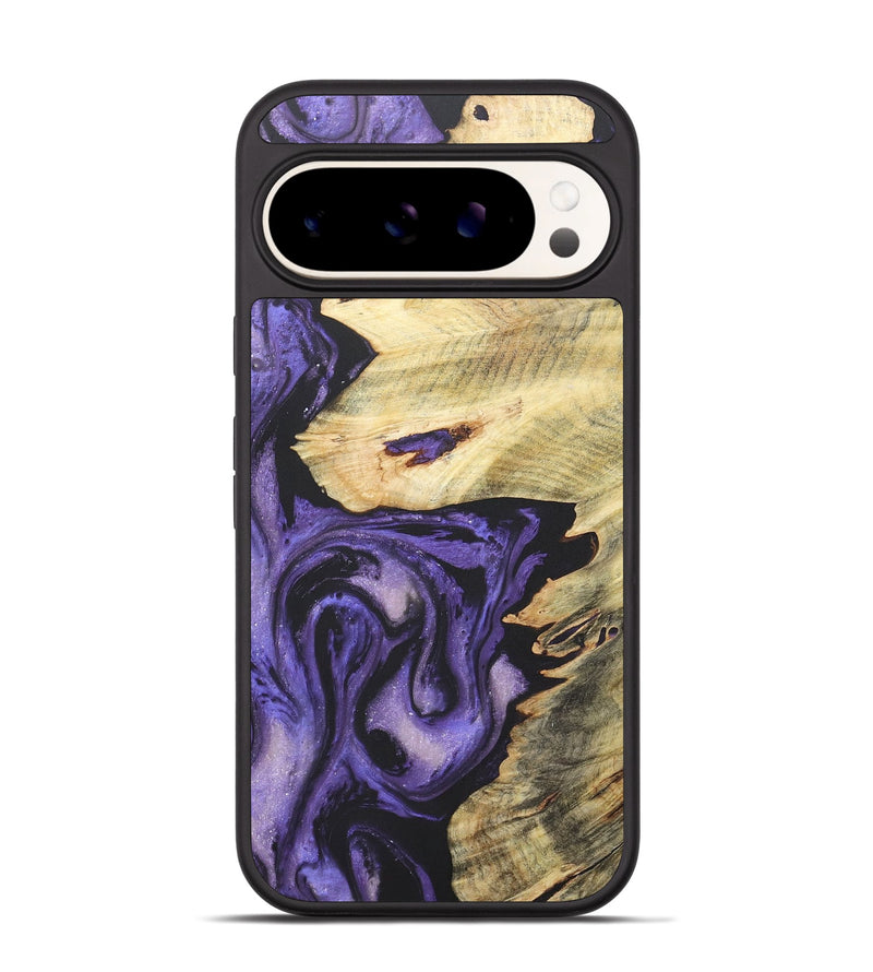 Pixel 9 Wood+Resin Phone Case - Eden (Purple, 718670)