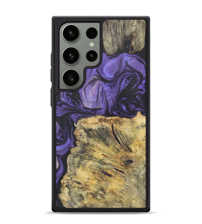 Galaxy S24 Ultra Wood+Resin Phone Case - Alvin (Purple, 718671)