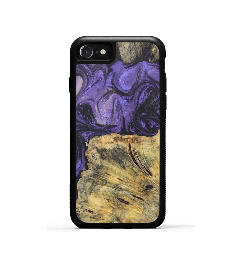 iPhone SE Wood+Resin Phone Case - Alvin (Purple, 718671)