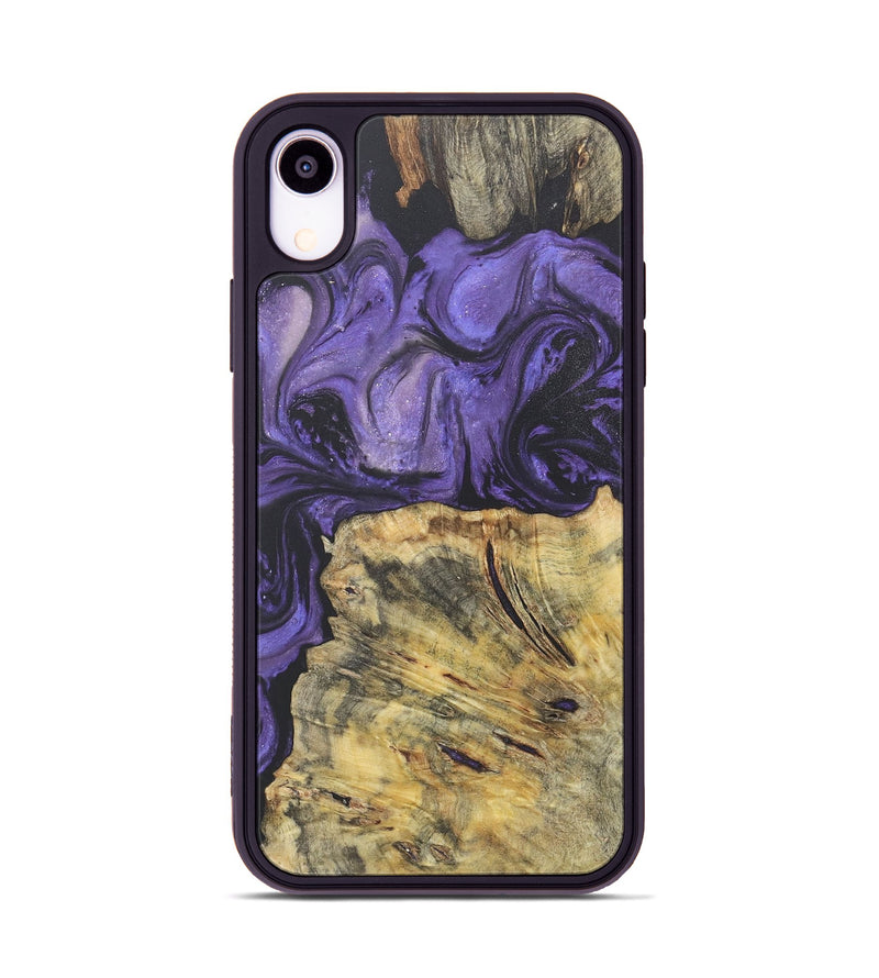 iPhone Xr Wood+Resin Phone Case - Alvin (Purple, 718671)