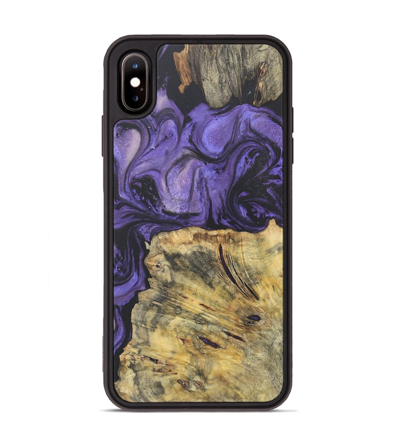 iPhone Xs Max Wood+Resin Phone Case - Alvin (Purple, 718671)