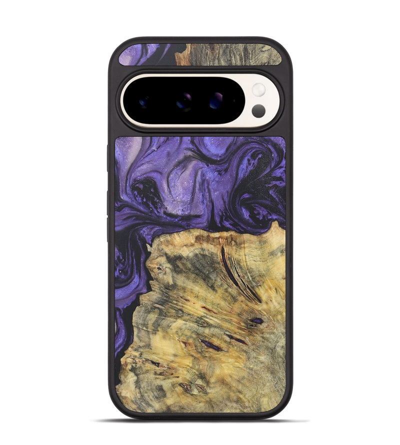 Pixel 9 Wood+Resin Phone Case - Alvin (Purple, 718671)