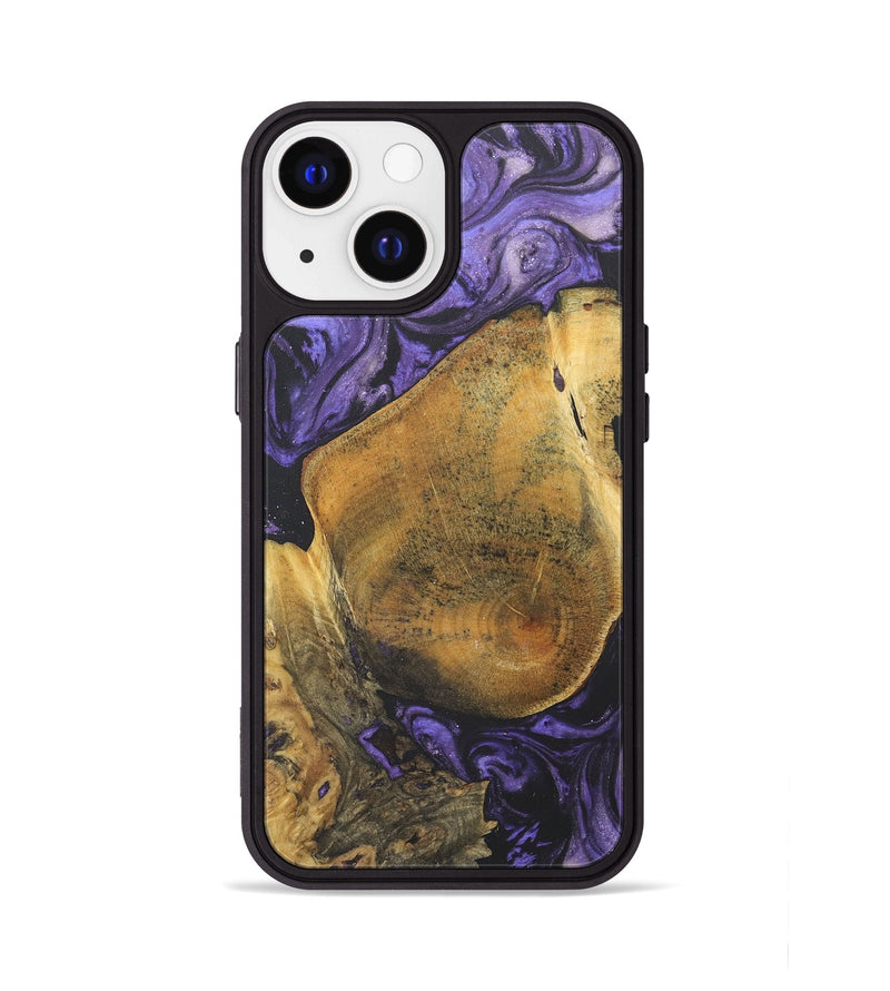 iPhone 13 Wood+Resin Phone Case - Danny (Purple, 718672)