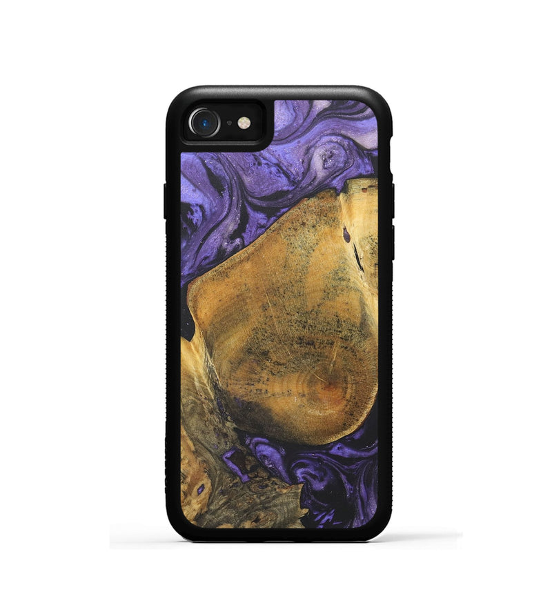 iPhone SE Wood+Resin Phone Case - Danny (Purple, 718672)