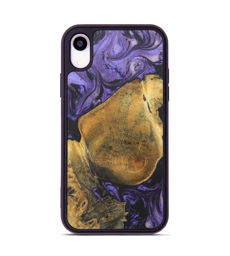 iPhone Xr Wood+Resin Phone Case - Danny (Purple, 718672)