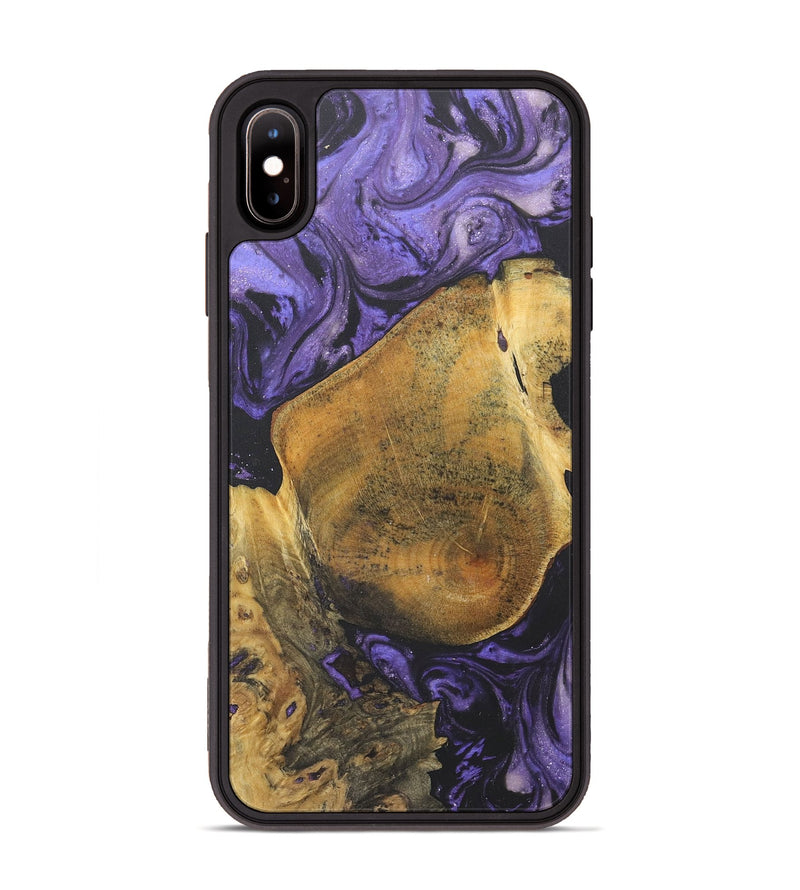 iPhone Xs Max Wood+Resin Phone Case - Danny (Purple, 718672)