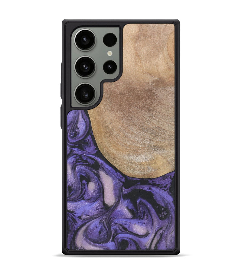 Galaxy S24 Ultra Wood+Resin Phone Case - Gwendolyn (Purple, 718674)