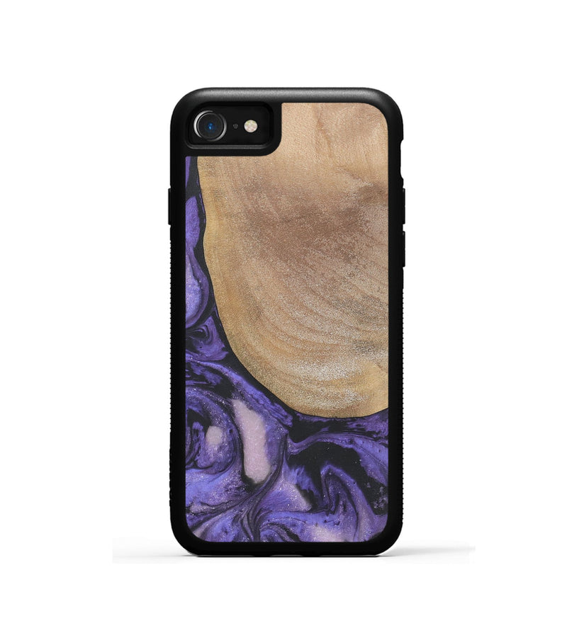 iPhone SE Wood+Resin Phone Case - Gwendolyn (Purple, 718674)