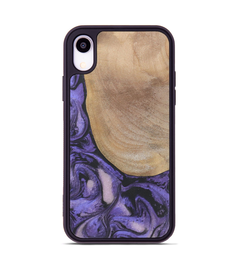 iPhone Xr Wood+Resin Phone Case - Gwendolyn (Purple, 718674)