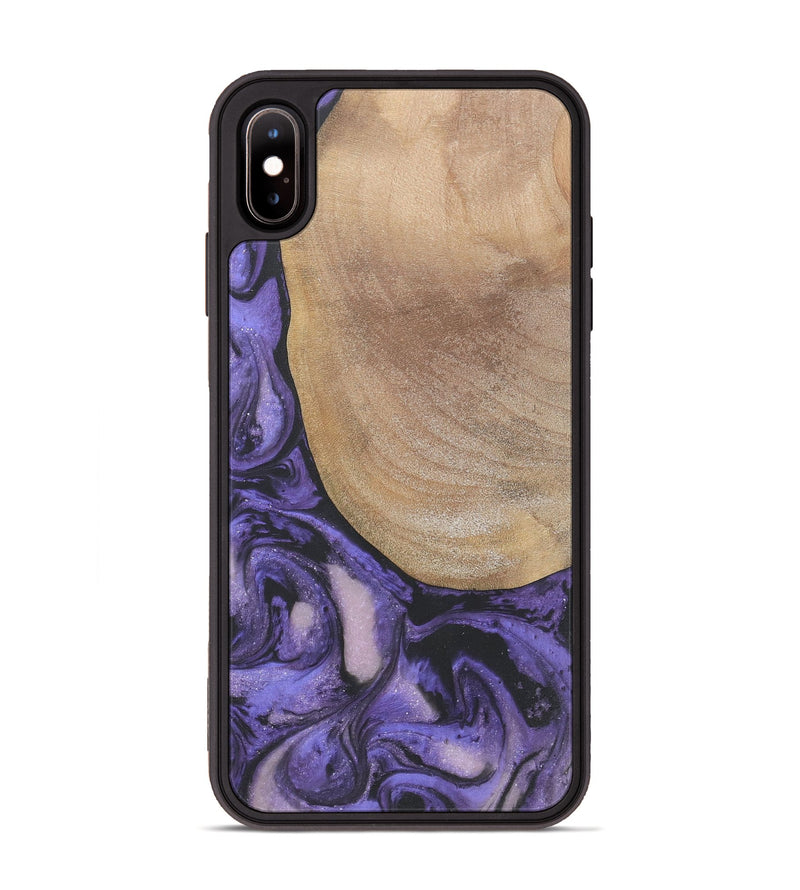 iPhone Xs Max Wood+Resin Phone Case - Gwendolyn (Purple, 718674)