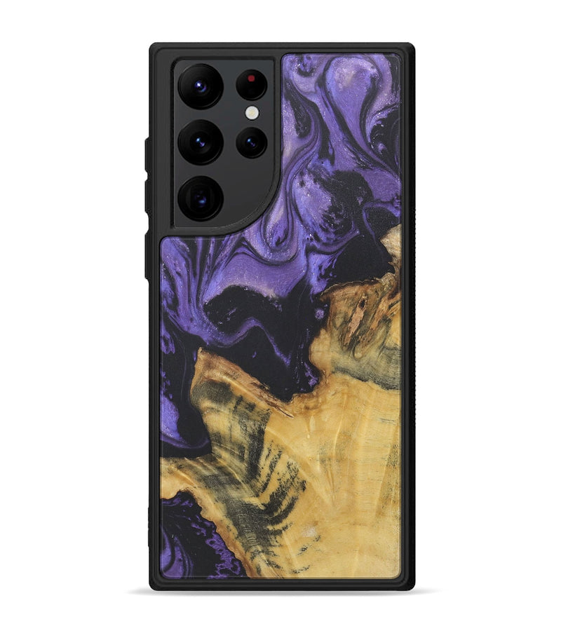 Galaxy S22 Ultra Wood+Resin Phone Case - Hudson (Purple, 718675)