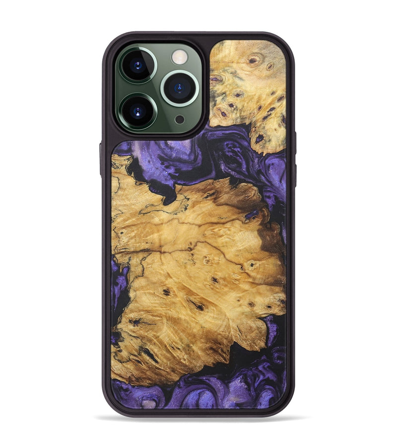 iPhone 13 Pro Max Wood+Resin Phone Case - Oakley (Purple, 718676)