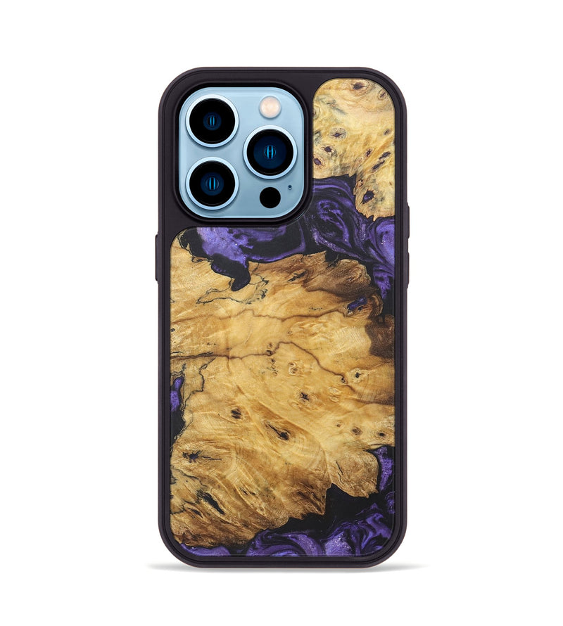 iPhone 14 Pro Wood+Resin Phone Case - Oakley (Purple, 718676)