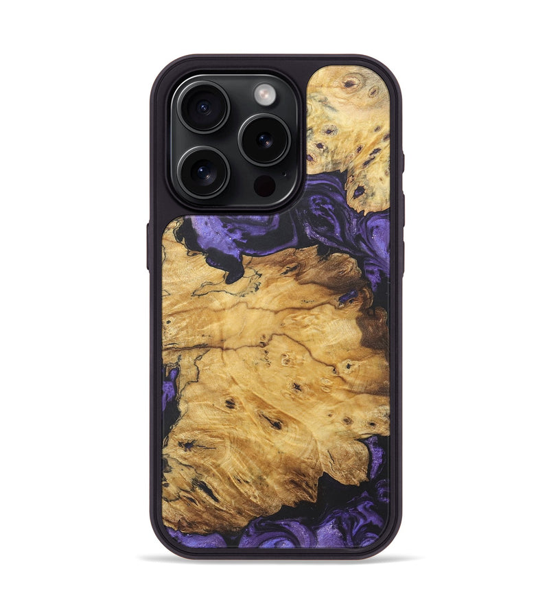 iPhone 15 Pro Wood+Resin Phone Case - Oakley (Purple, 718676)