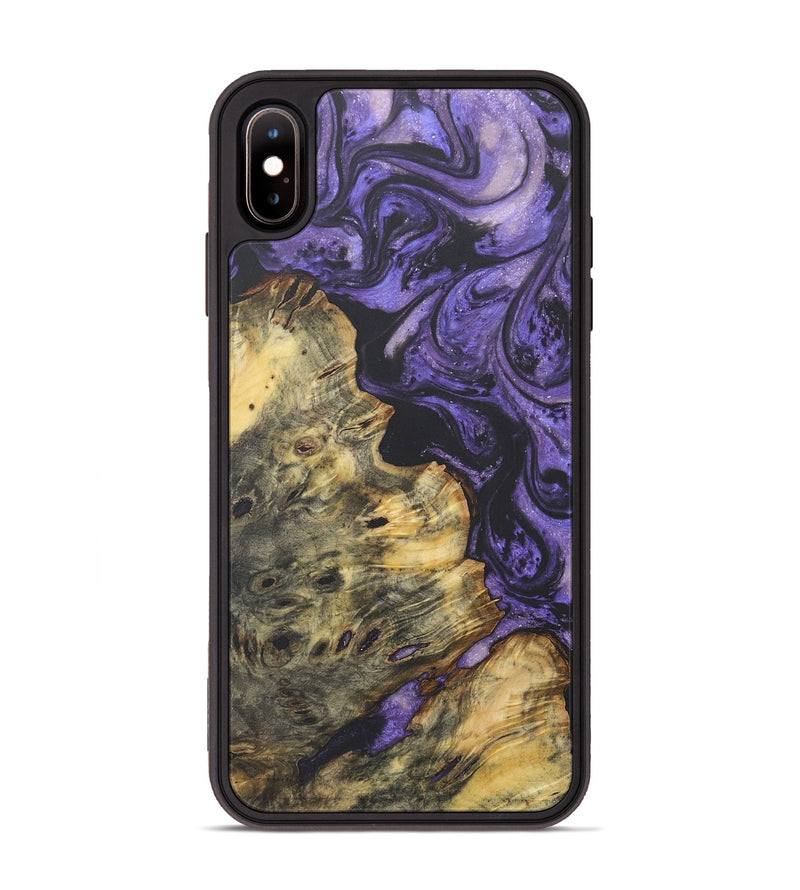 iPhone Xs Max Wood+Resin Phone Case - Sally (Purple, 718679)