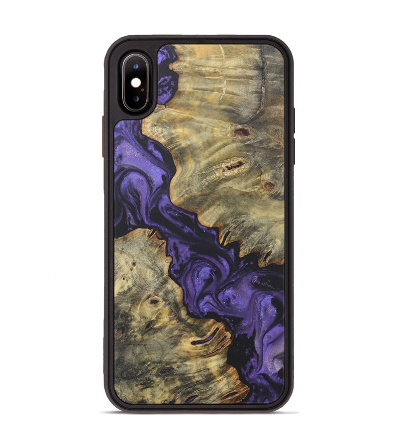 iPhone Xs Max Wood+Resin Phone Case - Iris (Purple, 718682)