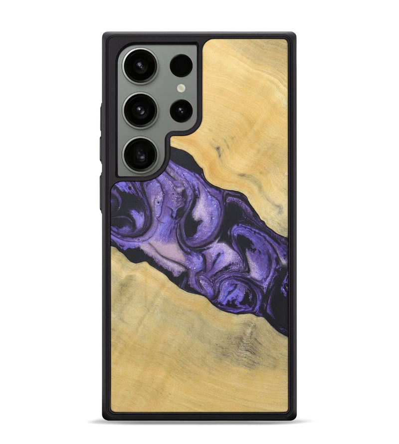 Galaxy S24 Ultra Wood+Resin Phone Case - Enrique (Purple, 718688)