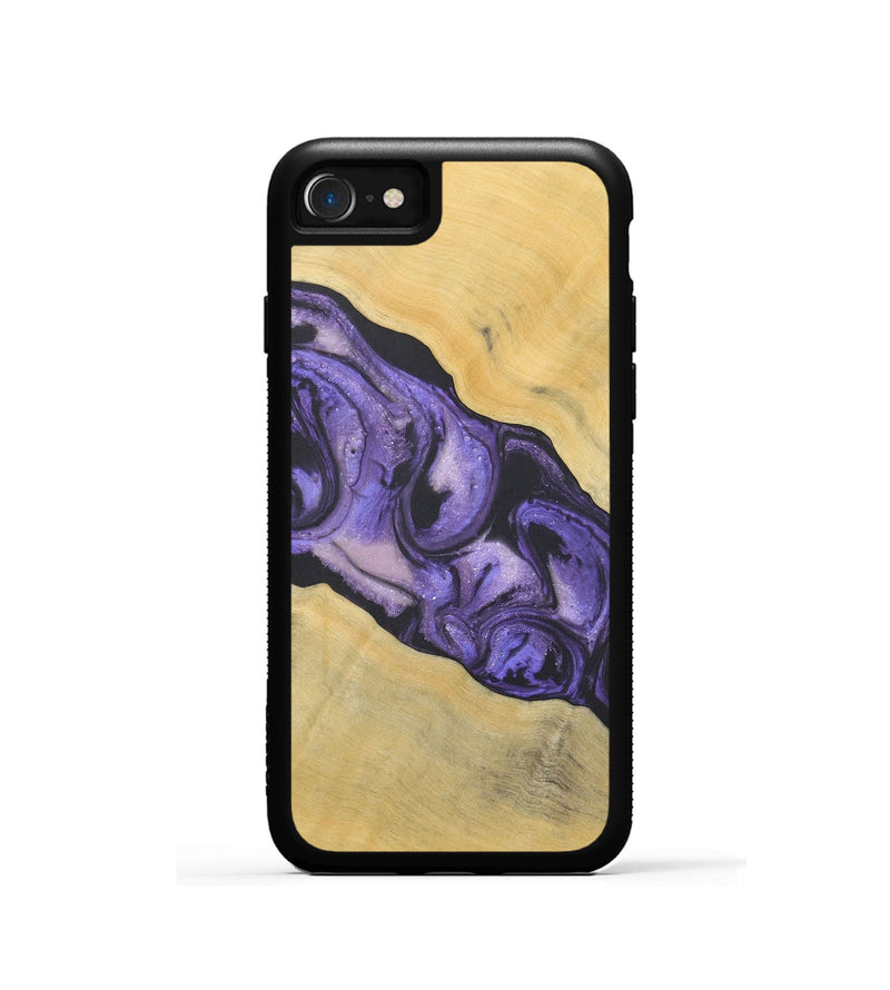 iPhone SE Wood+Resin Phone Case - Enrique (Purple, 718688)