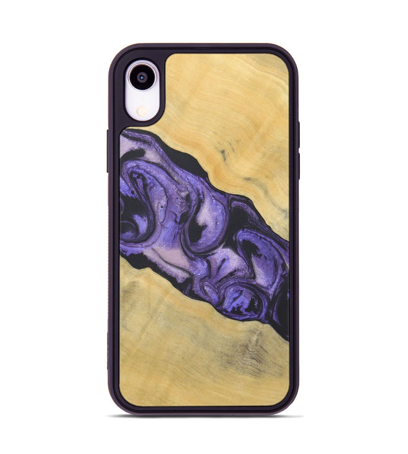 iPhone Xr Wood+Resin Phone Case - Enrique (Purple, 718688)