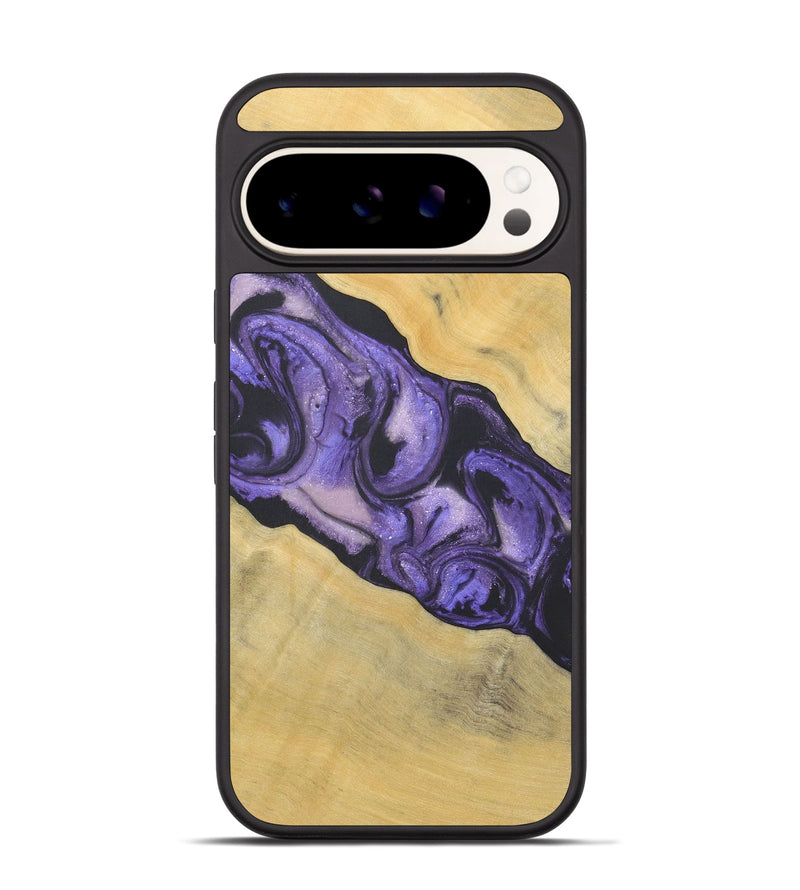 Pixel 9 Wood+Resin Phone Case - Enrique (Purple, 718688)