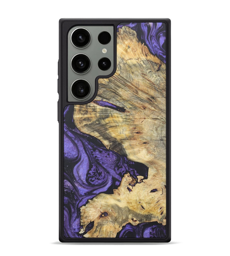 Galaxy S24 Ultra Wood+Resin Phone Case - Mitchell (Purple, 718689)