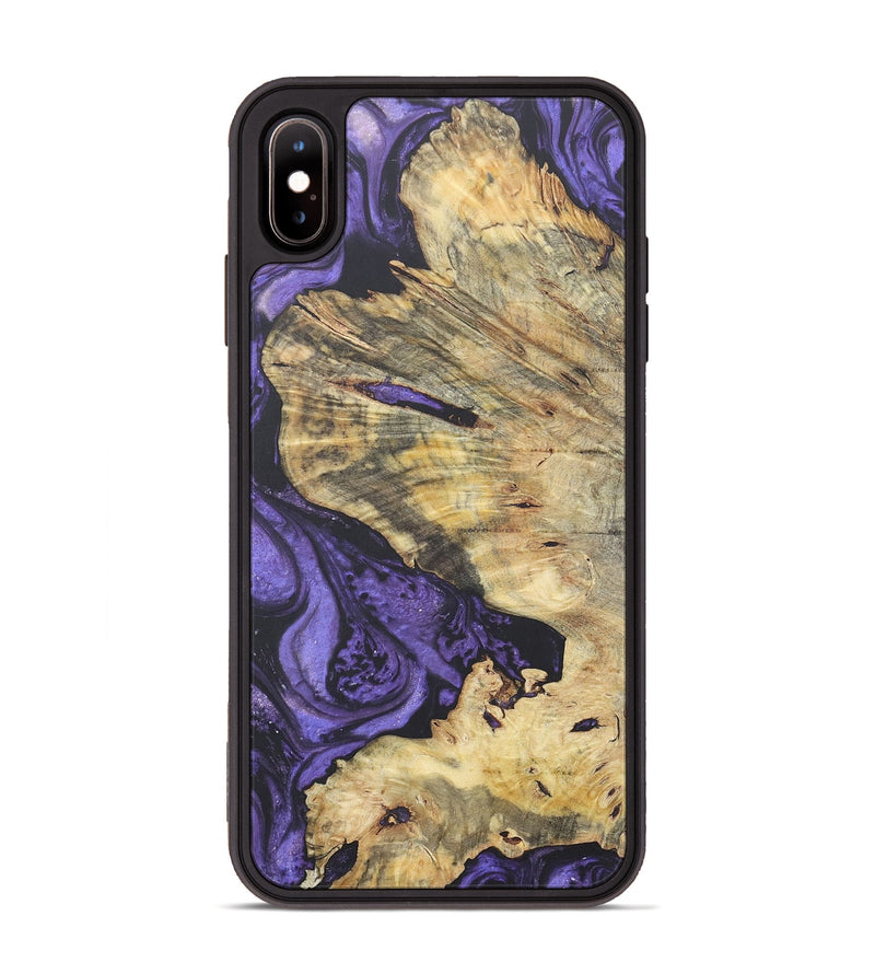 iPhone Xs Max Wood+Resin Phone Case - Mitchell (Purple, 718689)