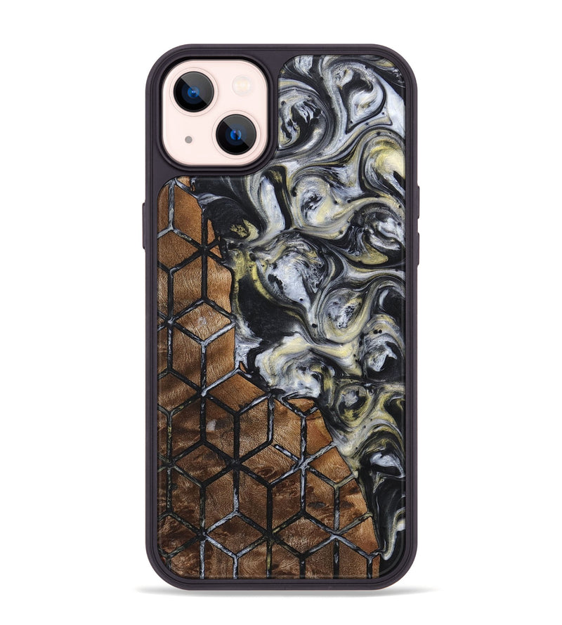 iPhone 14 Plus Wood+Resin Phone Case - Lori (Pattern, 718692)