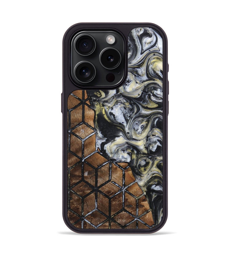 iPhone 15 Pro Wood+Resin Phone Case - Lori (Pattern, 718692)