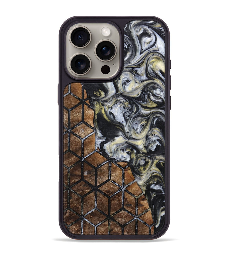 iPhone 16 Pro Max Wood+Resin Phone Case - Lori (Pattern, 718692)