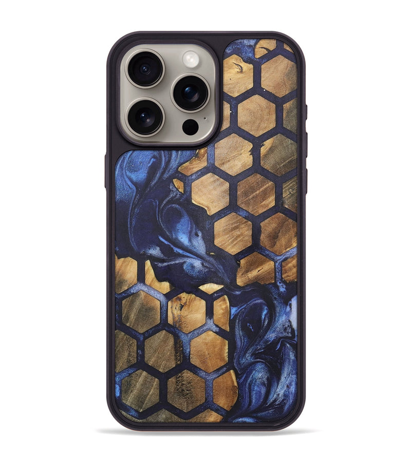 iPhone 15 Pro Max Wood+Resin Phone Case - Sophia (Pattern, 718695)