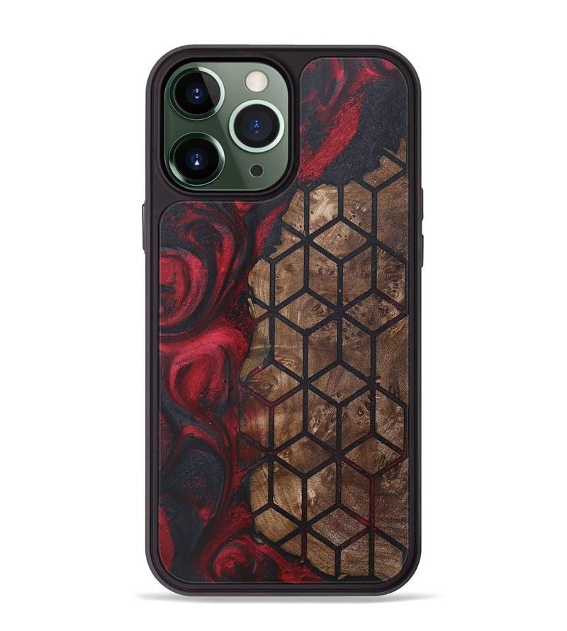 iPhone 13 Pro Max Wood+Resin Phone Case - Analia (Pattern, 718697)