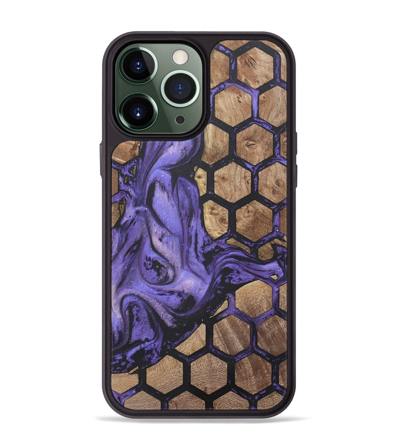 iPhone 13 Pro Max Wood+Resin Phone Case - Dillon (Pattern, 718698)