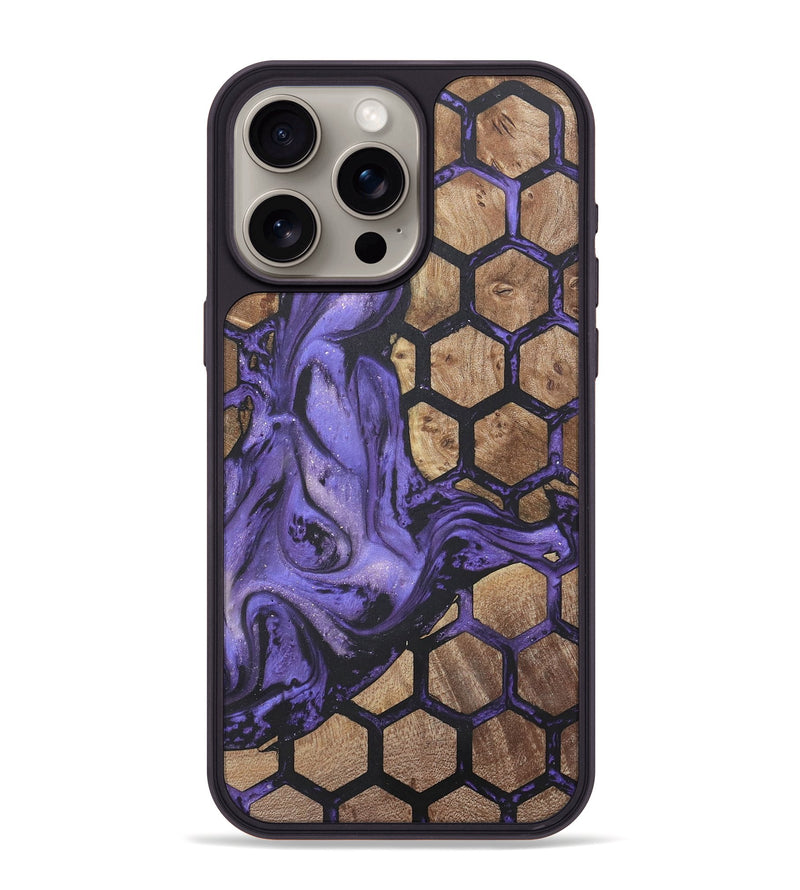 iPhone 15 Pro Max Wood+Resin Phone Case - Dillon (Pattern, 718698)