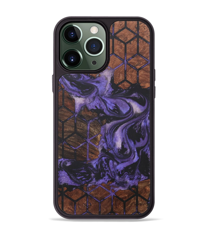 iPhone 13 Pro Max Wood+Resin Phone Case - Clint (Pattern, 718699)