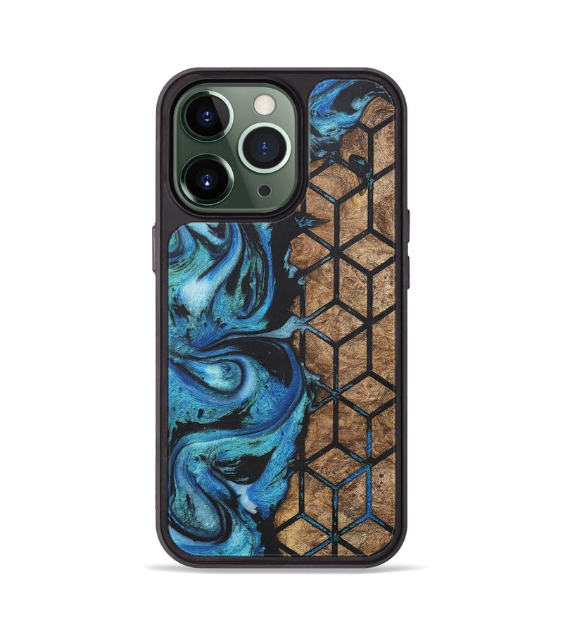 iPhone 13 Pro Wood+Resin Phone Case - Scarlett (Pattern, 718701)