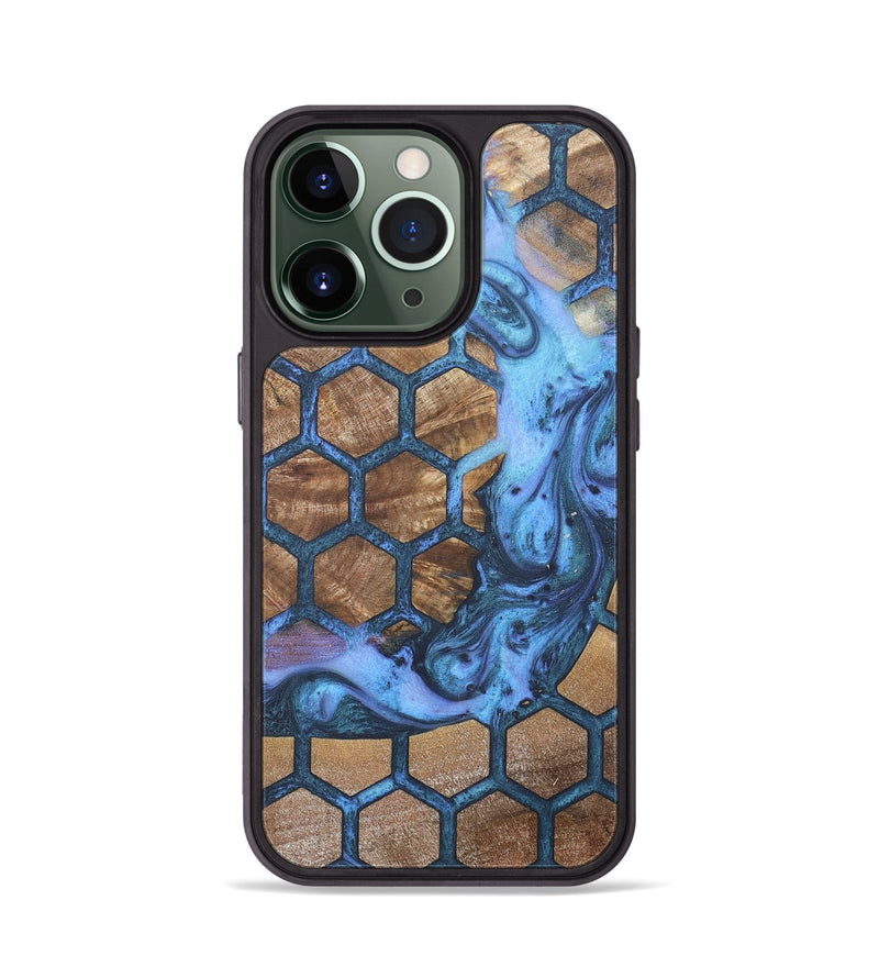 iPhone 13 Pro Wood+Resin Phone Case - Rocky (Pattern, 718702)