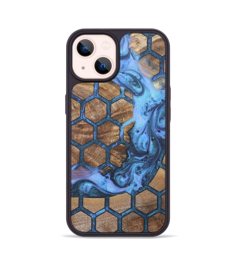 iPhone 14 Wood+Resin Phone Case - Rocky (Pattern, 718702)