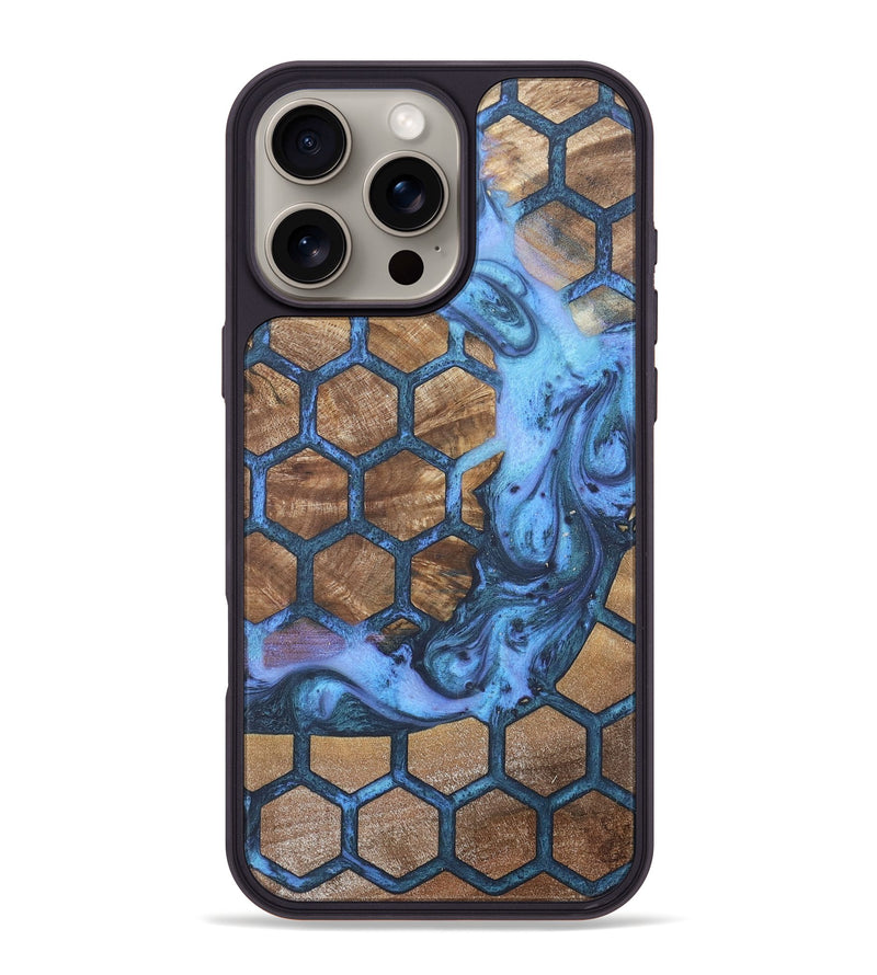 iPhone 16 Pro Max Wood+Resin Phone Case - Rocky (Pattern, 718702)