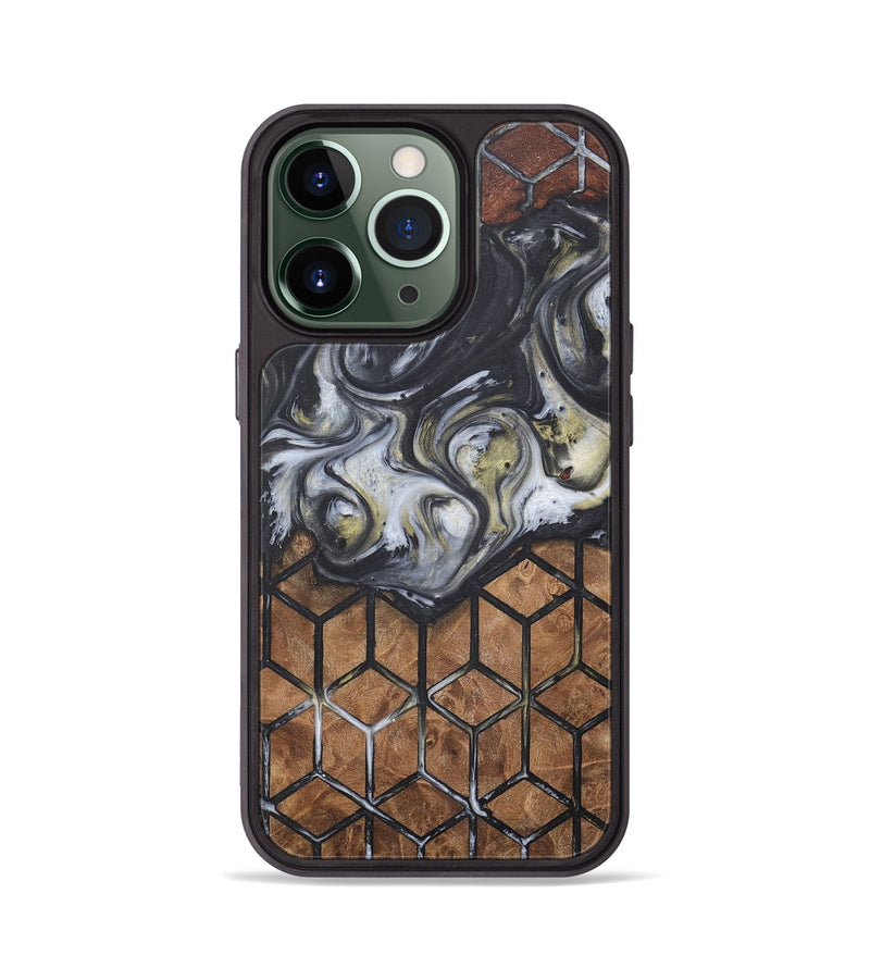 iPhone 13 Pro Wood+Resin Phone Case - Brandi (Pattern, 718703)