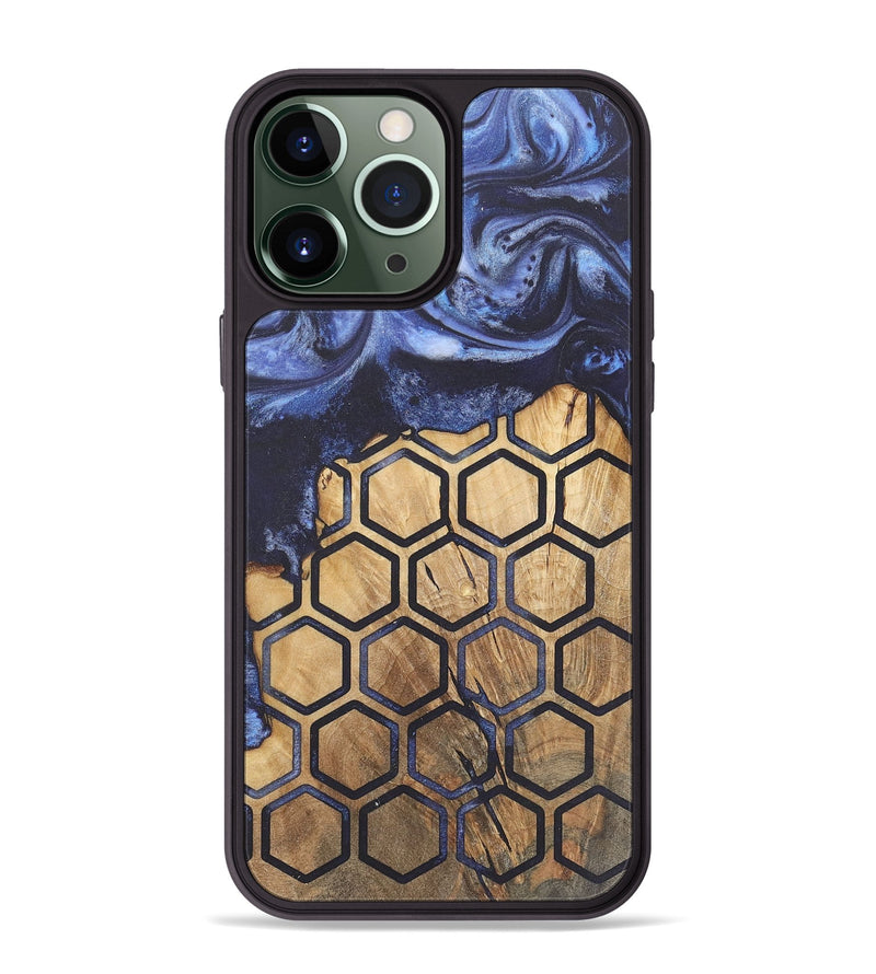 iPhone 13 Pro Max Wood+Resin Phone Case - Garrett (Pattern, 718705)