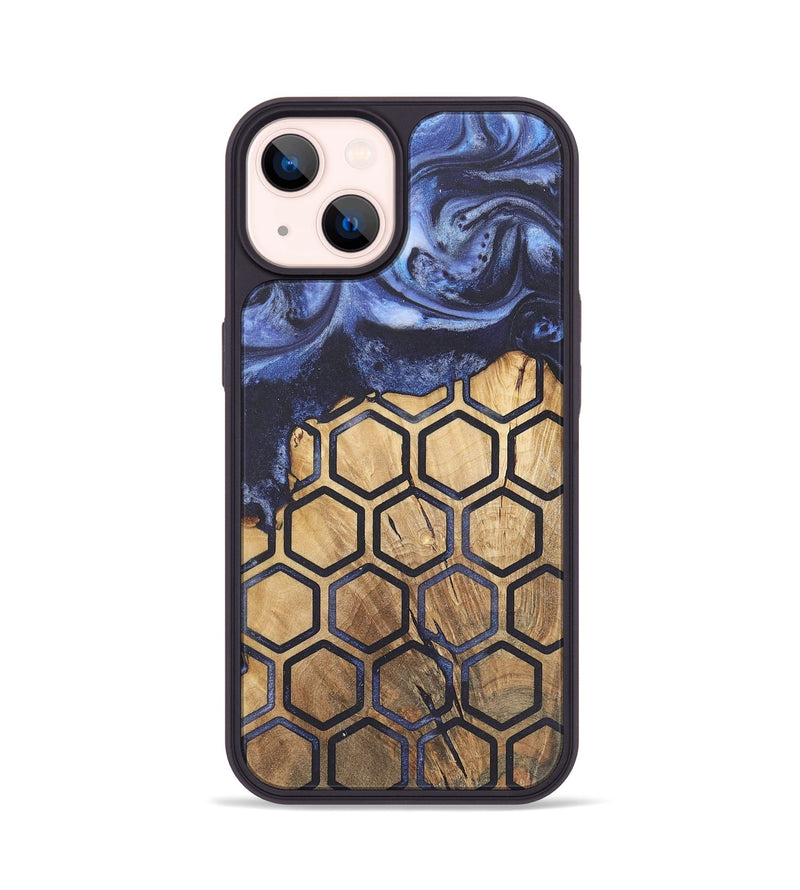 iPhone 14 Wood+Resin Phone Case - Garrett (Pattern, 718705)