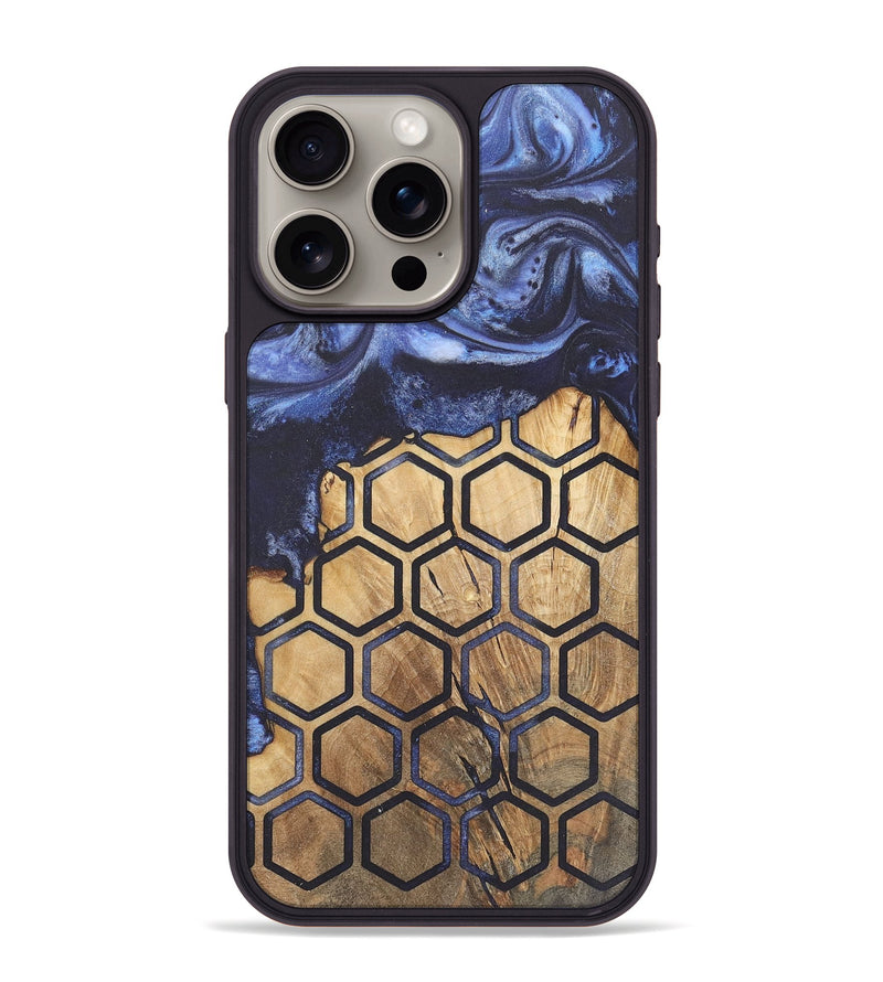 iPhone 15 Pro Max Wood+Resin Phone Case - Garrett (Pattern, 718705)